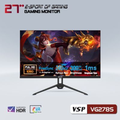 LCD 27 IN VSP VG278S PHẲNG ĐEN (300 nits/VA/HDMI 1.4x2 / DPx1 / Audio out/240Hz)  NEW