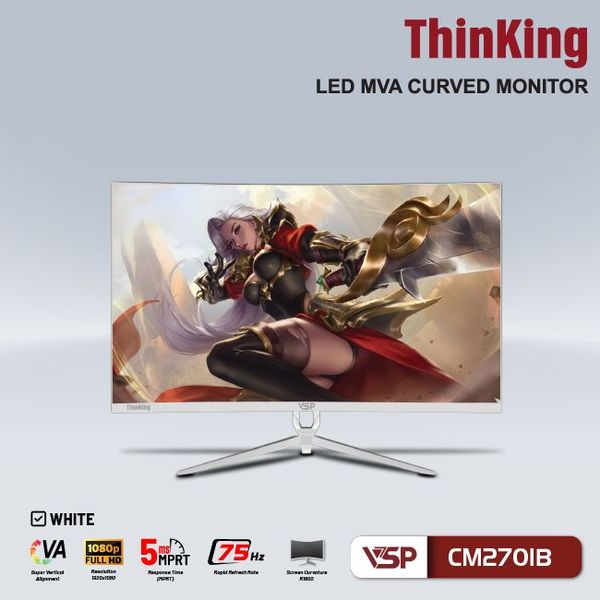 LCD 27 IN VSP VL27 (CM2701B) 75Hz FHD CONG TRẮNG NEW