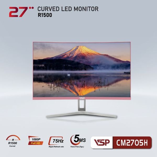 LCD 27 IN VSP CM2705H CONG (FHD 75HZ, HDMI+VGA ) HỒNG NEW