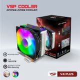 FAN TẢN NHIỆT KHÍ CPU VSP COOLER V4 PLUS BLACK / WHITE RGB NEW