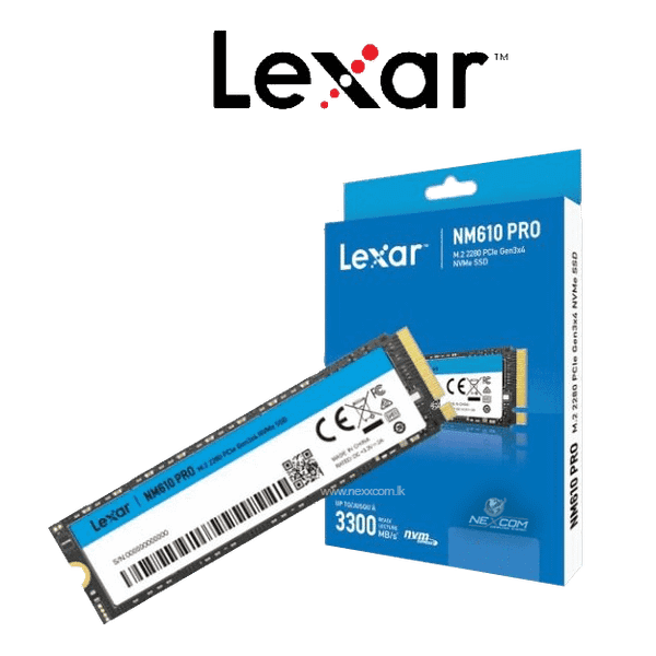 SSD 500G LEXAR NM610 PRO M.2 2280 PCIe Gen3x4 NVMe (LNM610P500G-RNNNG) NEW