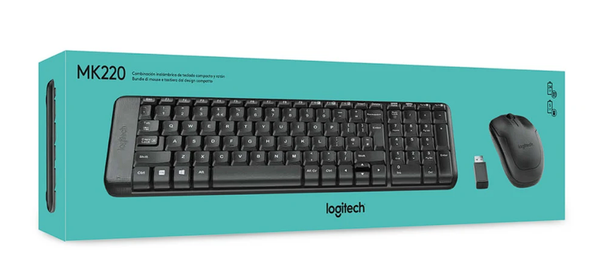 COMBO BÀN PHÍM CHUỘT KHÔNG DÂY LOGITECH MK220 USB NEW