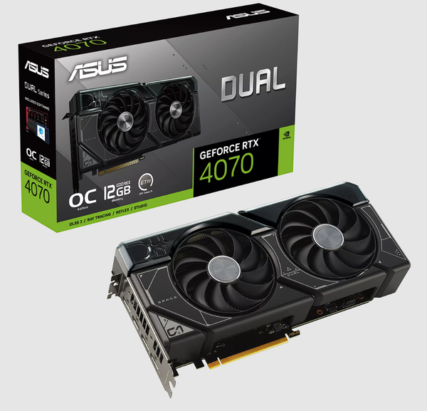 VGA RTX 4070 12GB GDDR6X ASUS DUAL OC 2 FAN