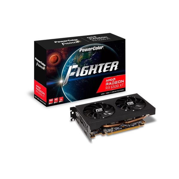 VGA RX6500 XT 4GB DDR6 POWERCOLOR  FIGHTER NEW