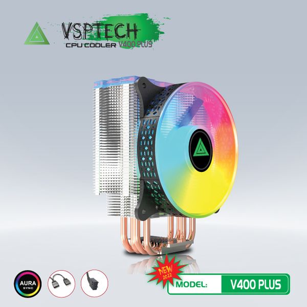 FAN TẢN NHIỆT KHÍ  CPU VSP V400 PLUS LED RGB  NEW