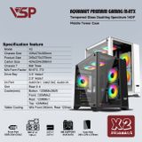 CASE VSP X2 AQUANAUT PREMIUM  GAMING M-ATX ĐEN NEW ( KHÔNG KÈM FAN)