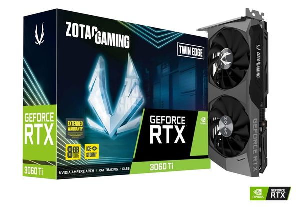 VGA RTX 3060TI 8G DR6 ZOTAC TWIN EDGE DUAL 2 FAN NEW