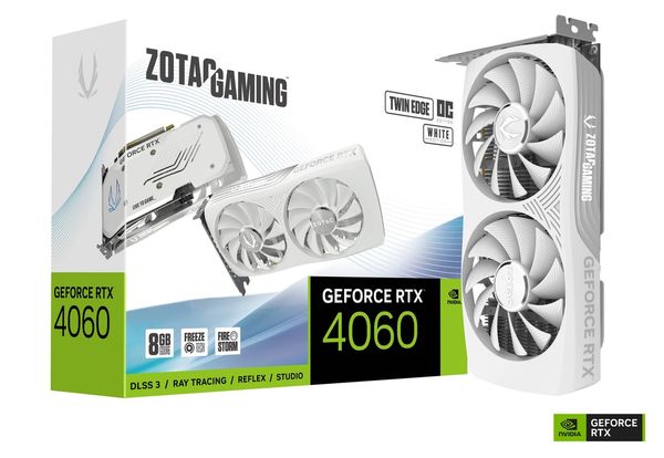 VGA RTX 4060 8G ZOTAC DR6 TWIN EDGE WHITE EDITION OC 2 FAN NEW