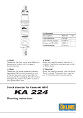  W650 Giảm xóc/ phuộc sau Öhlins STX 36 TWIN 