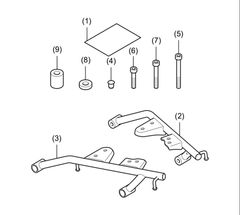  CRF250, CRF300 Gọng baga ga sau HONDA 