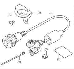  CRF250, CRF300 Lỗ cắm phụ kiện HONDA 