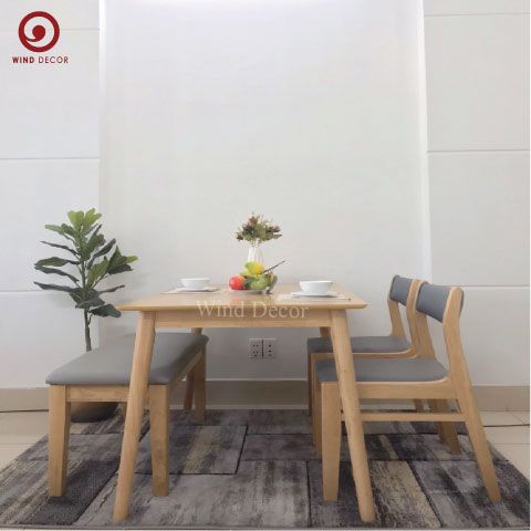 BA-66 Bộ Bàn Ăn 2 Ghế Bella + Ghế Băng