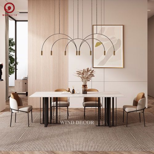 BAC-176 Bộ bàn ăn 4 ghế Fil Noir Minotti