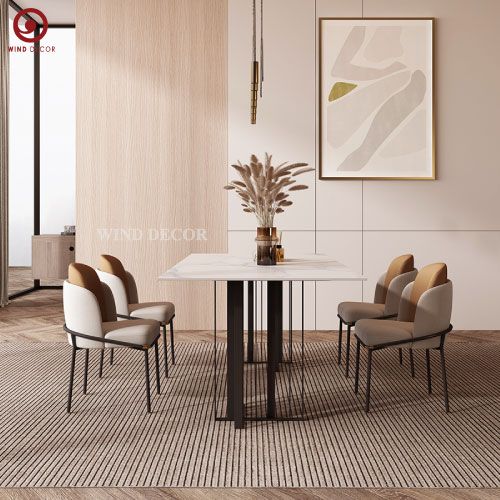 BAC-176 Bộ bàn ăn 4 ghế Fil Noir Minotti