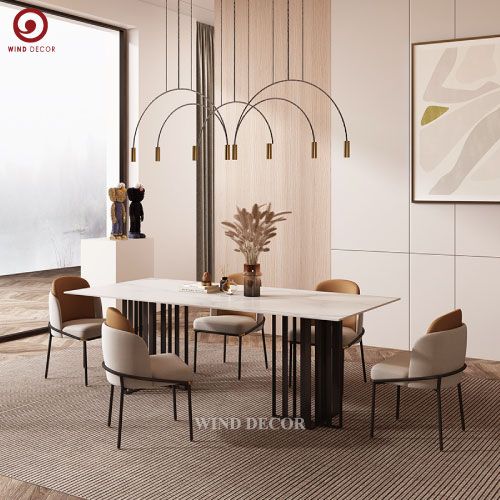 BAC-176 Bộ bàn ăn 4 ghế Fil Noir Minotti