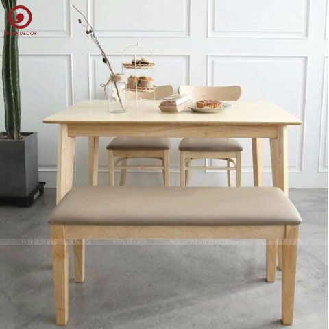 BA-70 Bộ Bàn Ăn 2 Ghế Mango + Băng Ghế