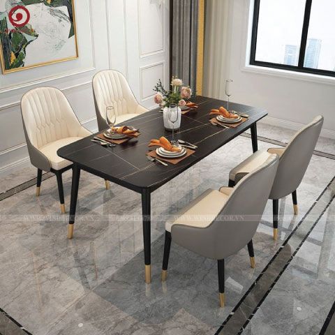 BAC-62 Bộ bàn ăn Ceramic A5 và 4 ghế Monet
