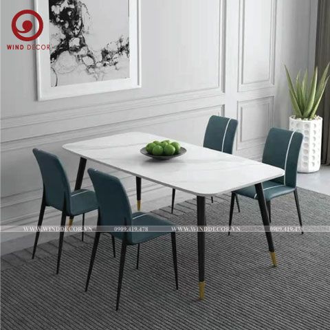 BAC-127 Bộ bàn ăn Ceramic A5 và 4 ghế Zera