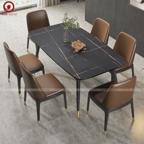 BAC-36 Bộ bàn ăn Ceramic A5 và 6 ghế Grace-G