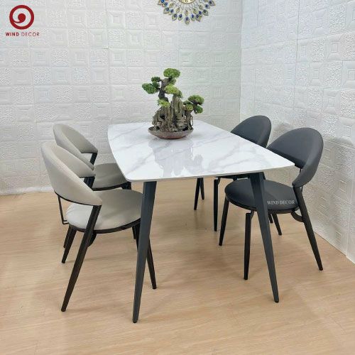 Bộ bàn ăn Ceramic và 4 Ghế Enjoy