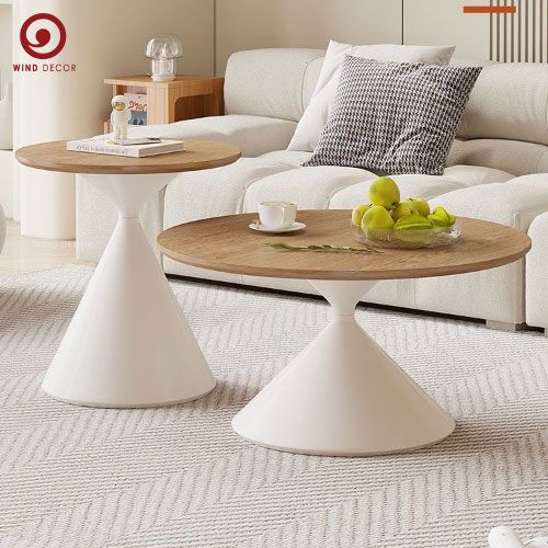 Cặp Bàn Sofa Cone Wood (Cả bàn lớn và bàn nhỏ)