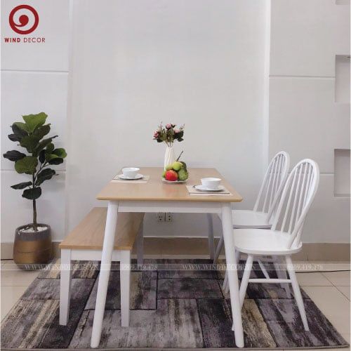 BA-45 Bộ Bàn Ăn 2 Ghế Windsor và Ghế Băng