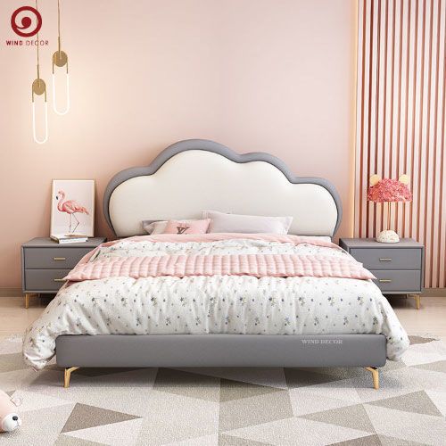 Giường Bọc Nệm Cho Bé Gái GBN-53