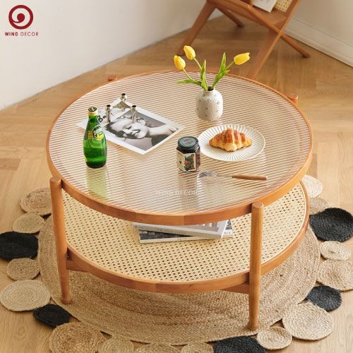 Bàn Sofa Mây Mắt Cáo BS-86