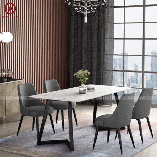BAC-14 Bộ bàn ăn Grace-G Ceramic và 4 ghế Mona