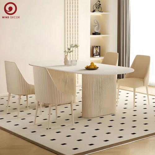 BAC-45 Bộ bàn ăn Oval Wood và 4 Ghế Monina