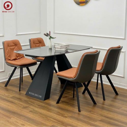 Bộ bàn ăn Eliot Ceramic và 4 Ghế Koxi