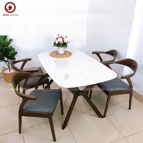 BA-84 Bộ bàn ăn X-tra và 4 ghế Kenedy