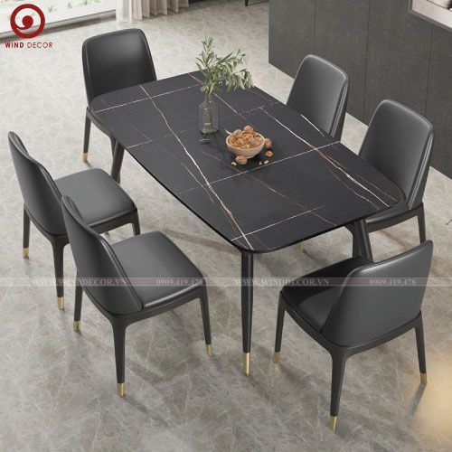 BAC-36 Bộ bàn ăn Ceramic A5 và 6 ghế Grace-G