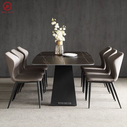 BAC-147 Bộ bàn ăn Alma Ceramic và 4 ghế Vaz