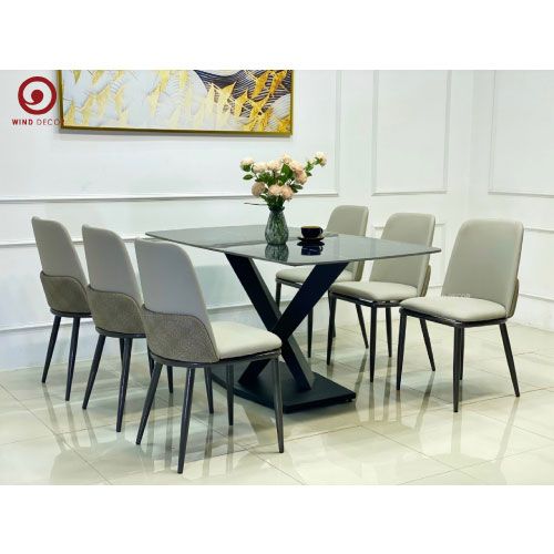 Bộ bàn ăn Stratos Ceramic và 4 Ghế Sky