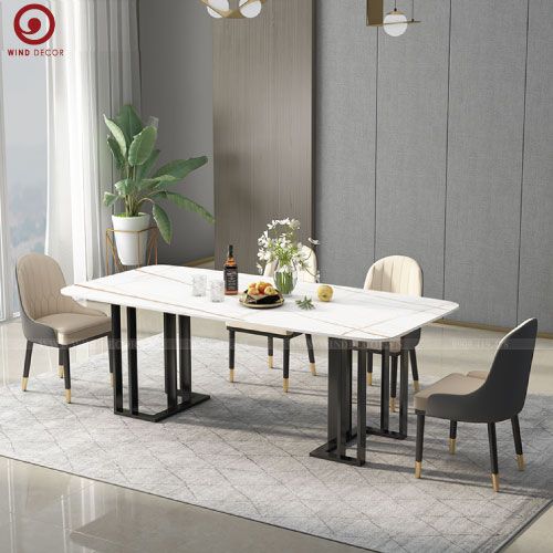 BAC-100 Bộ bàn ăn Ceramic và 4 ghế Monet