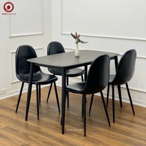 Bộ bàn ăn Ceramic và 4 Ghế Venus