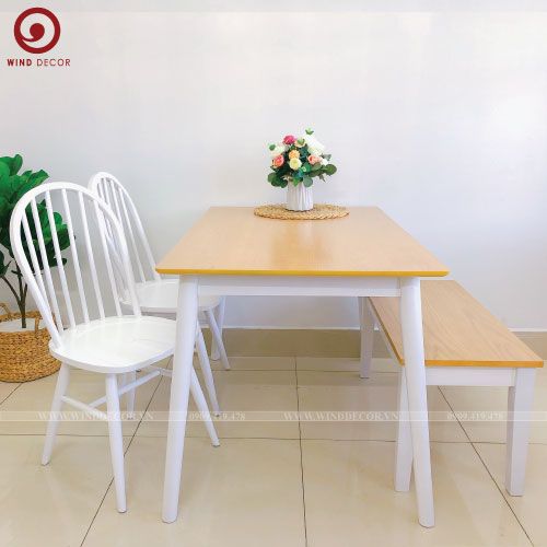 BA-45 Bộ Bàn Ăn 2 Ghế Windsor và Ghế Băng