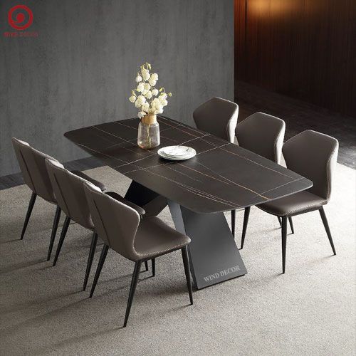 BAC-147 Bộ bàn ăn Alma Ceramic và 4 ghế Vaz