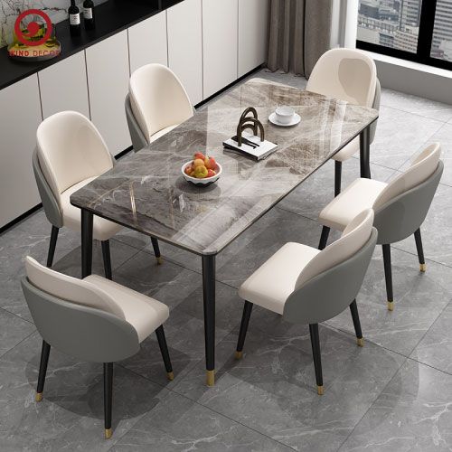 BAC-44 Bộ bàn ăn Ceramic Ozio và 4 ghế Fil Noir Minotti