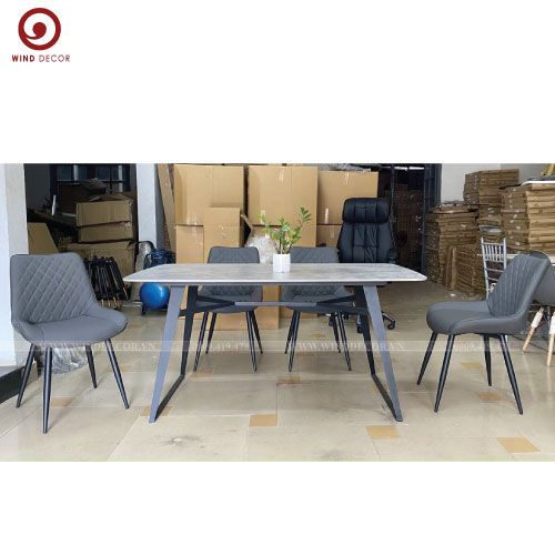 BAC-39 Bộ bàn ăn Ceramic Boone và 4 ghế Nordic