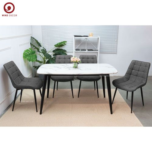 BAC-151 Bộ bàn ăn Ceramic A5 và 4 ghế Poly