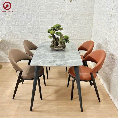 Bộ bàn ăn Ceramic và 4 Ghế Enjoy