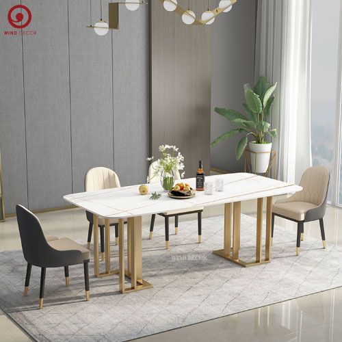 BAC-100 Bộ bàn ăn Ceramic và 4 ghế Monet