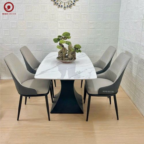 Bộ bàn ăn Dove Ceramic và 4 Ghế Sunny