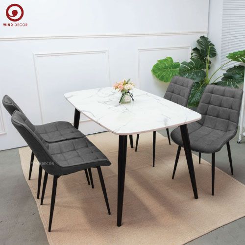 BAC-151 Bộ bàn ăn Ceramic A5 và 4 ghế Poly