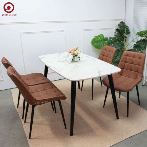 BAC-151 Bộ bàn ăn Ceramic A5 và 4 ghế Poly
