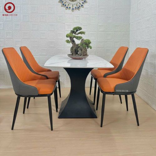 Bộ bàn ăn Dove Ceramic và 4 Ghế Sunny
