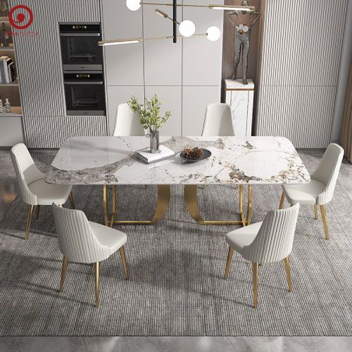 BAC-186 Bộ bàn ăn Anpha Ceramic và 4 ghế Monina
