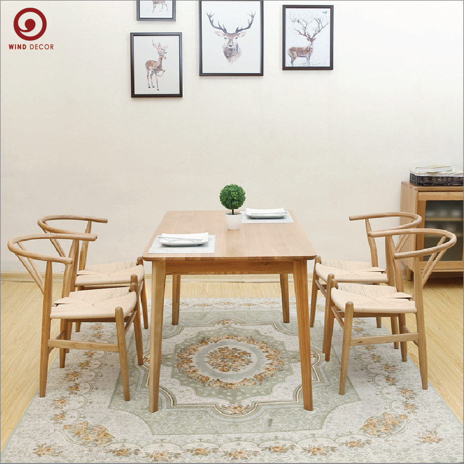 BA-24 Bộ Bàn Ăn 4 Ghế Wishbone Đan Dây